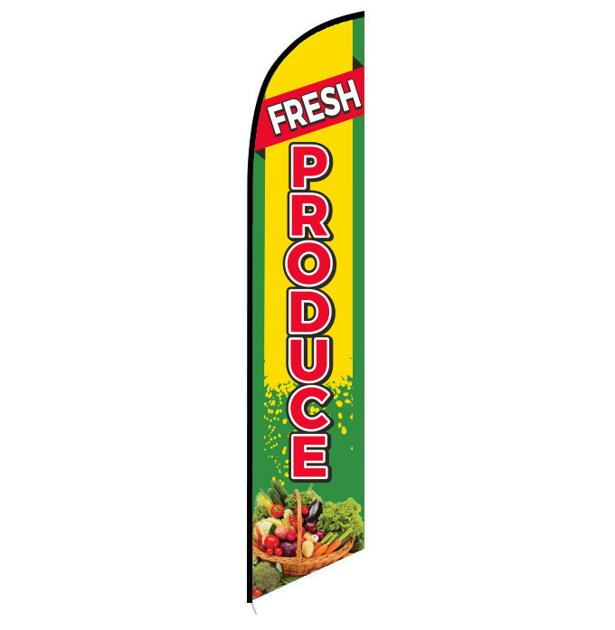 Fresh Produce Feather Flag