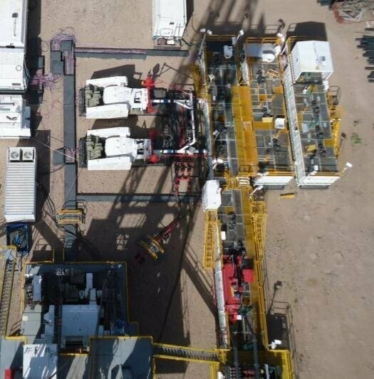 Circuito de lodo en locación Quintana