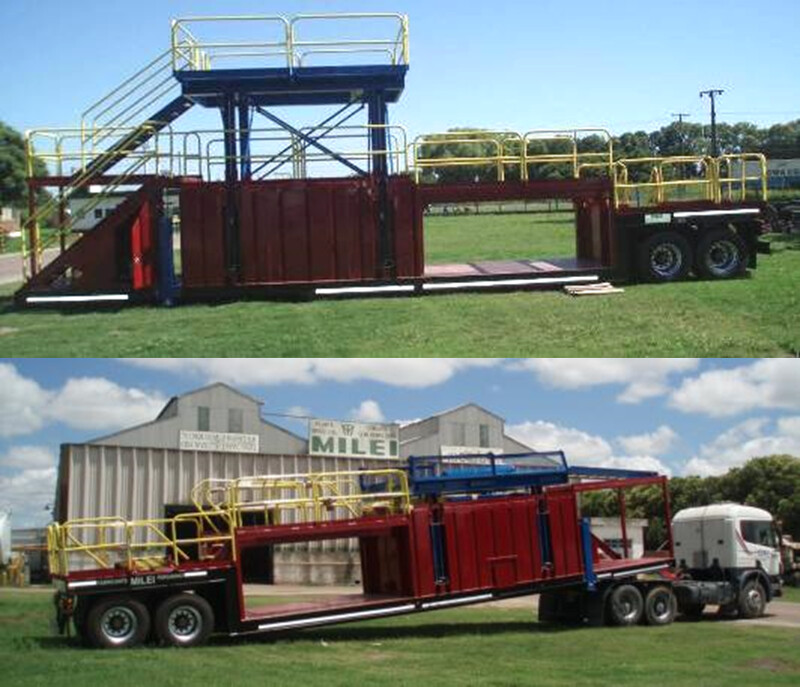 Módulo con plataforma elevable de accionamiento hidráulico 2