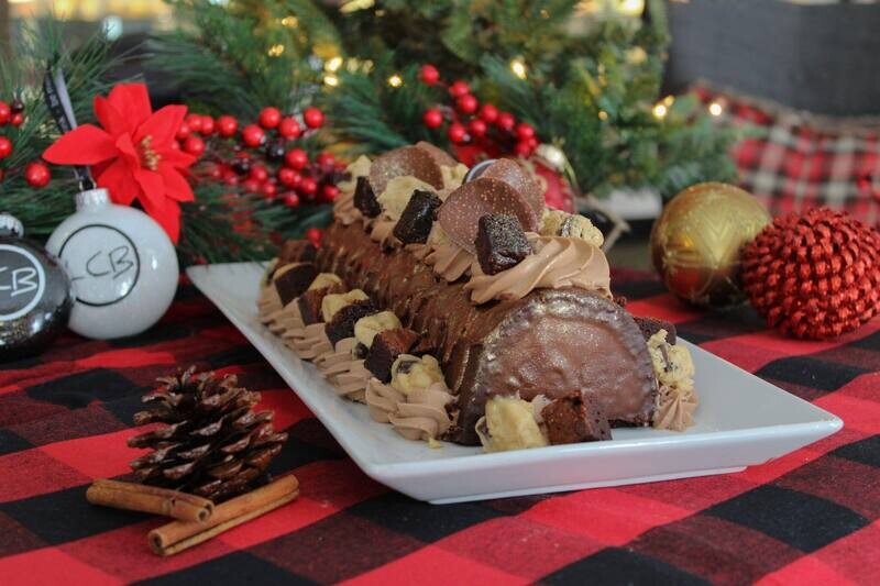 Bûche Brownie & Pâte à Biscuits Bûche Brownie & Pâte à Biscuits