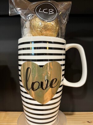 Tasse de Voyage LOVE avec Bombe de Chocolat Chaud