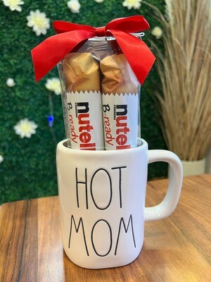 Tasse Hot Mom Avec 6 Biscuit Nutella