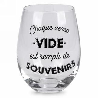 Verre De Vin "Chaque Verre Vide Est Rempli De Souvenir"