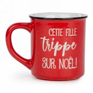 Tasse Café &quot;Cette Fille Trippe Sur Noël&quot;