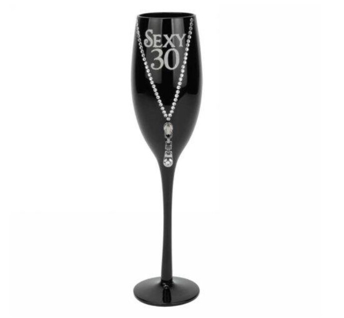 Verre De Vin Noir &quot;Sexy 30&quot;