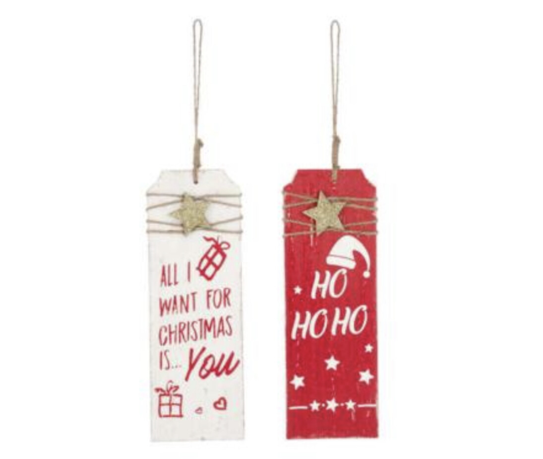 Étiquette Noël En Bois &quot;All I Want For Christmas Is You&quot;