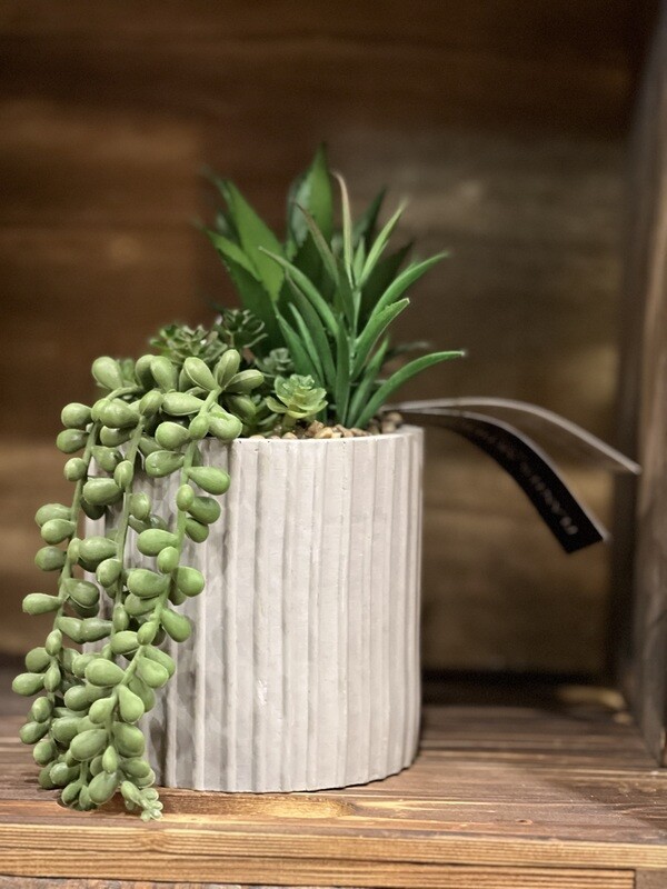 Plants Artificiels Pot Gris