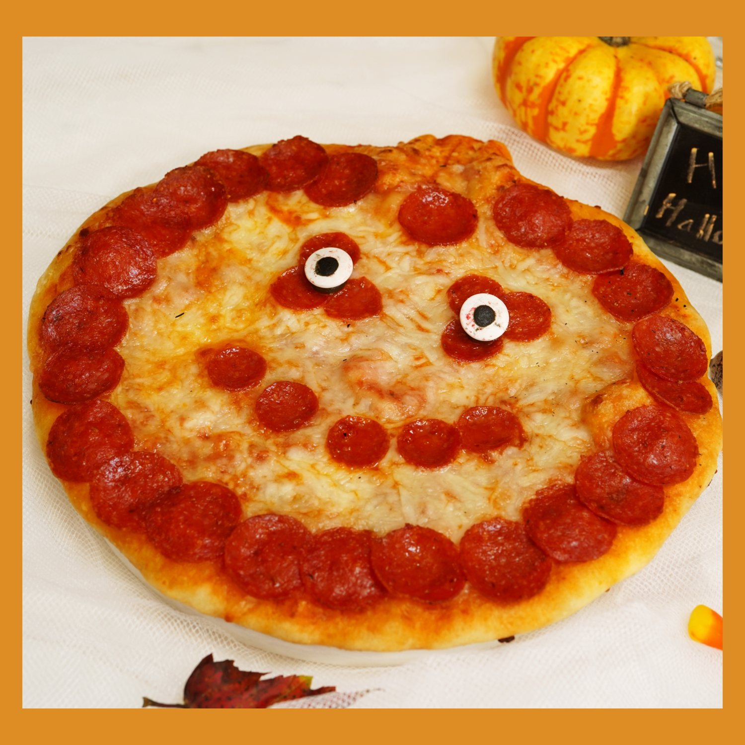 Jack-O-Lantern Pizza