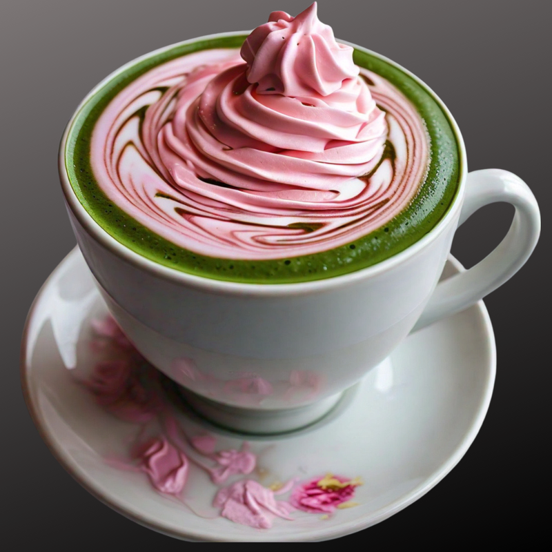 Thé Matcha Latte Au Fraise