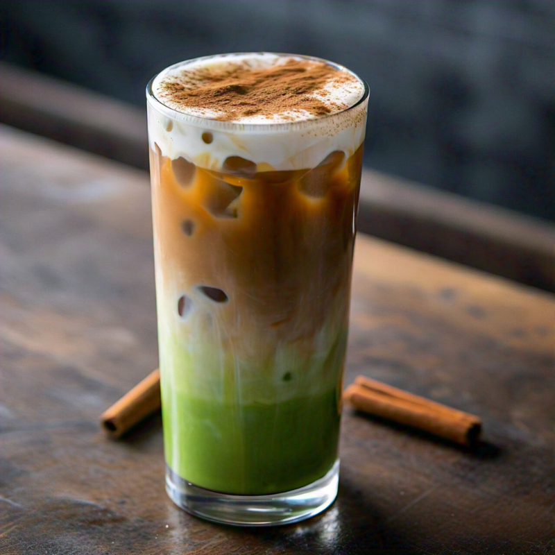 Thé Matcha Et Chai Latte Glacé