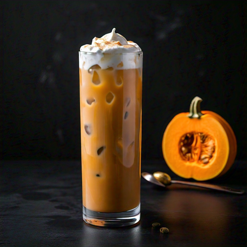 Thé Chai Latte Glacé à La Citrouille Épicée