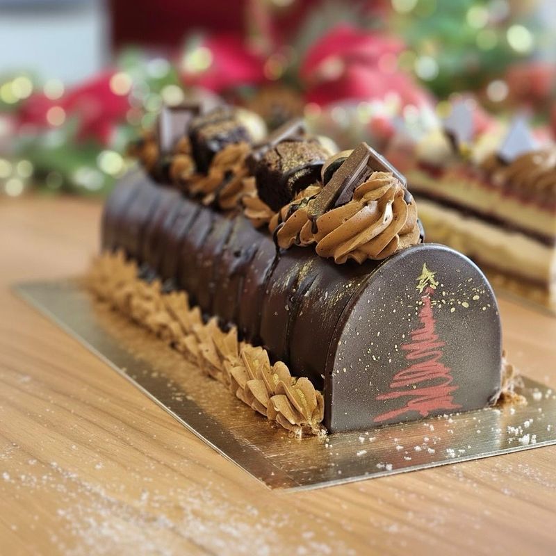 Bûche Brownie Pâte à Biscuits