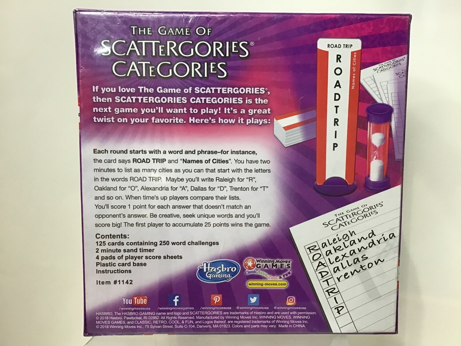 Scattergories Categories
