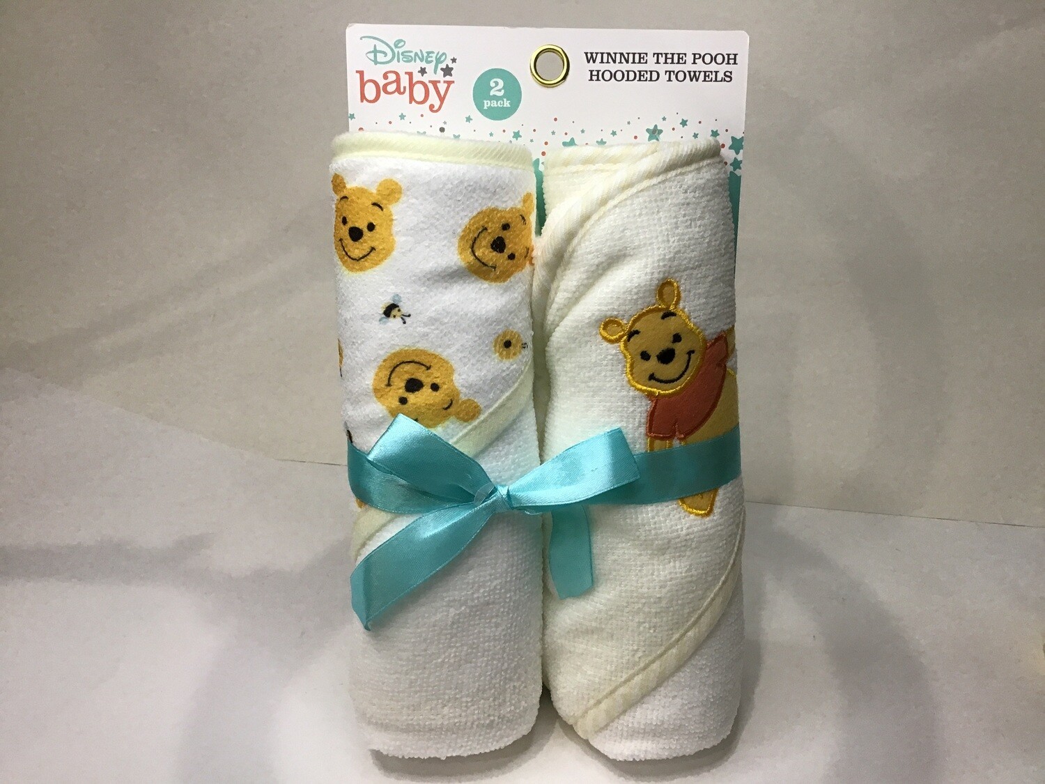 Pooh 2pk Hooded Towel