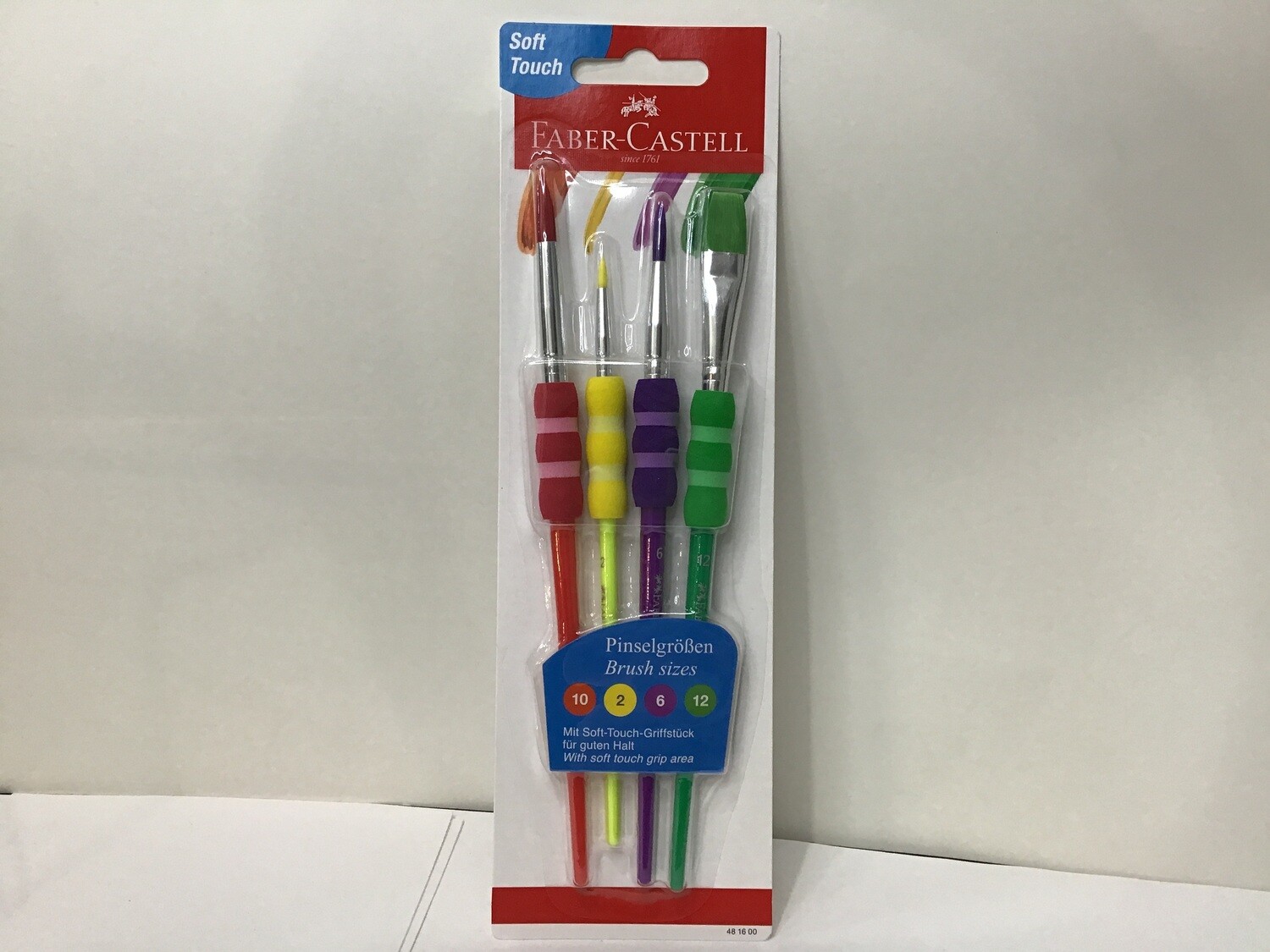 4 Pack Soft Grip brushes