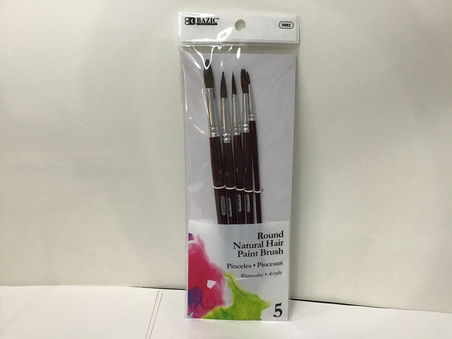 Round Natural Hair paint brush set