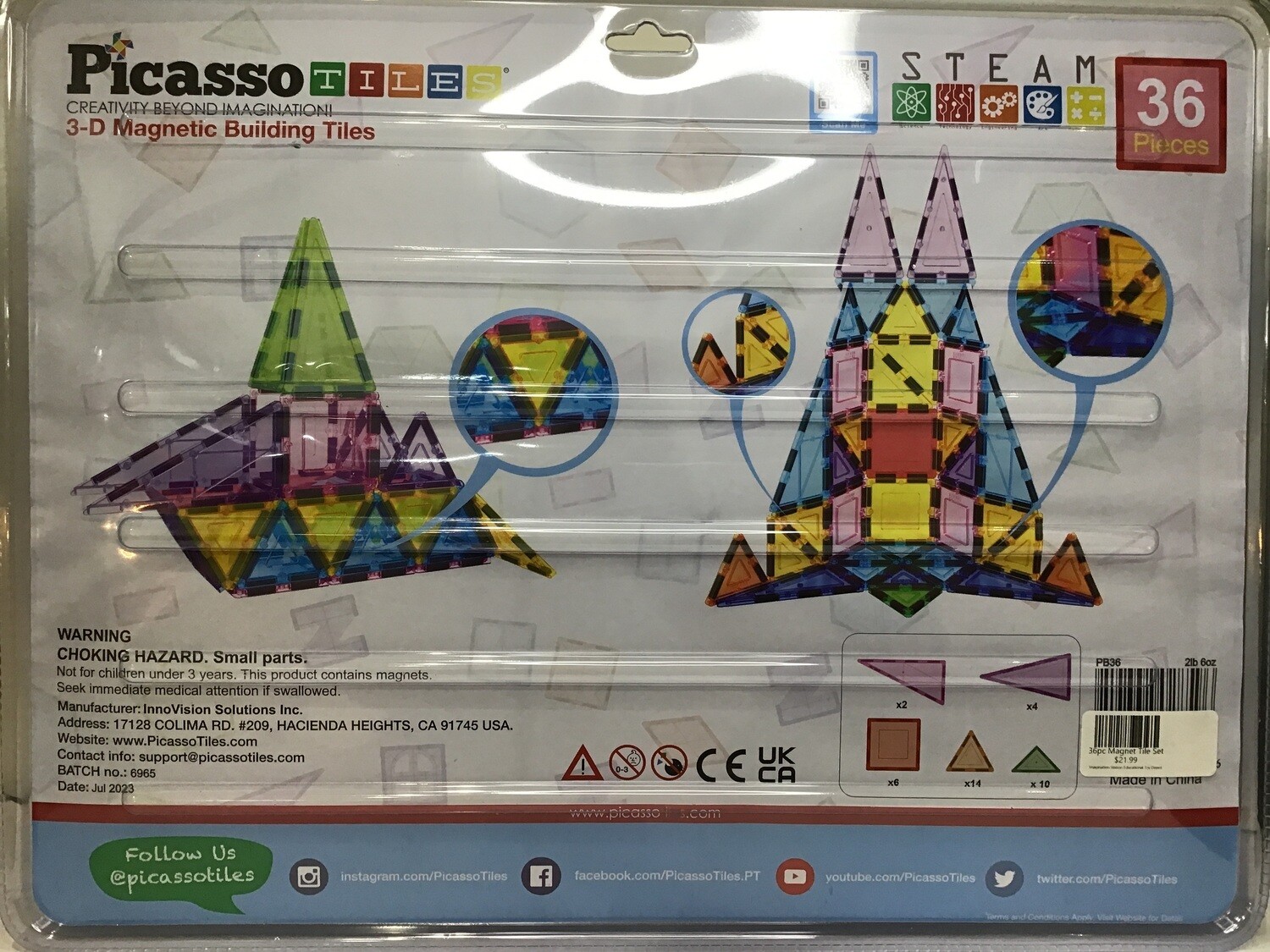 36pc Magnet Tile Set