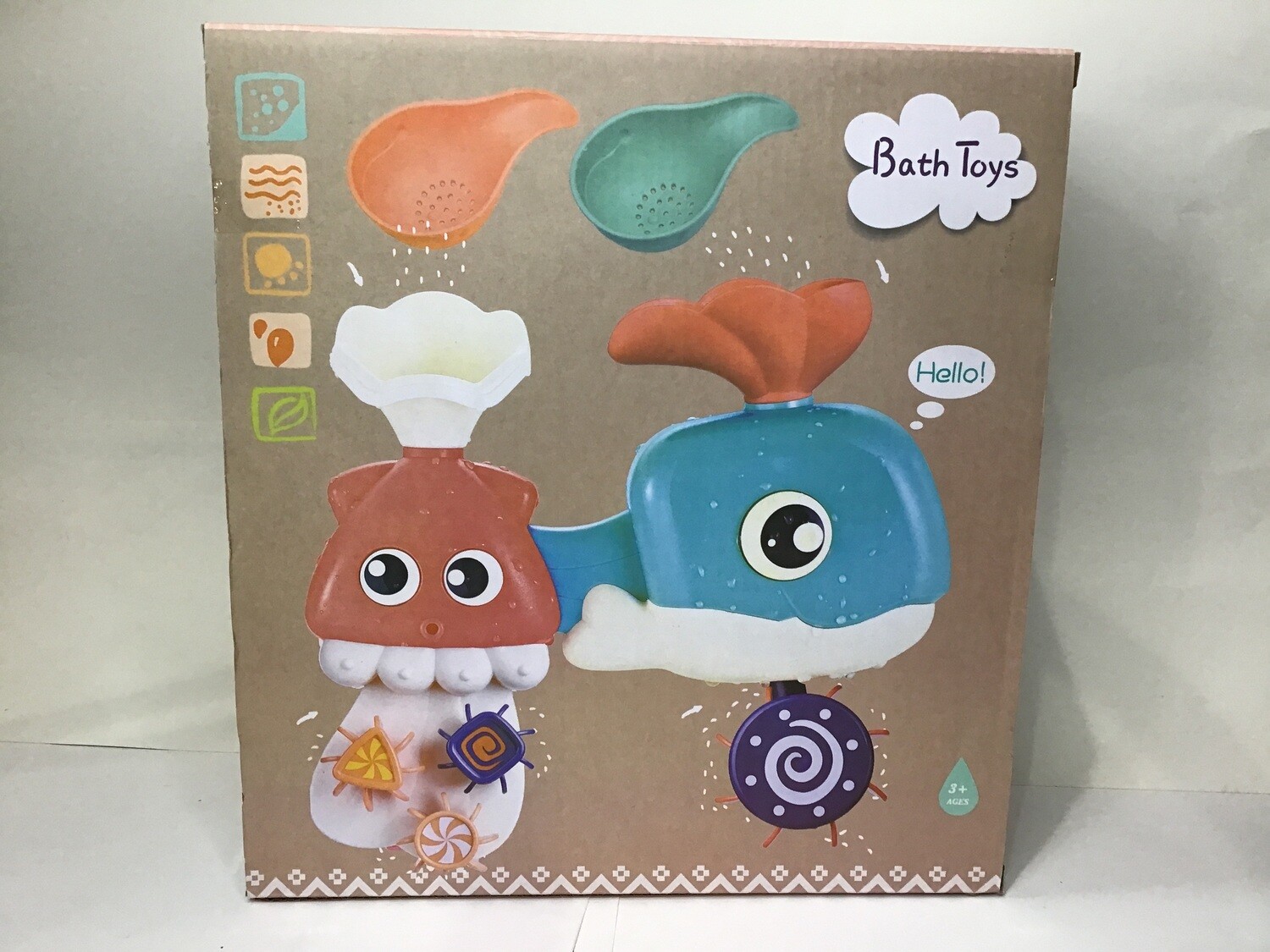 8pcs bath toy waterfall station