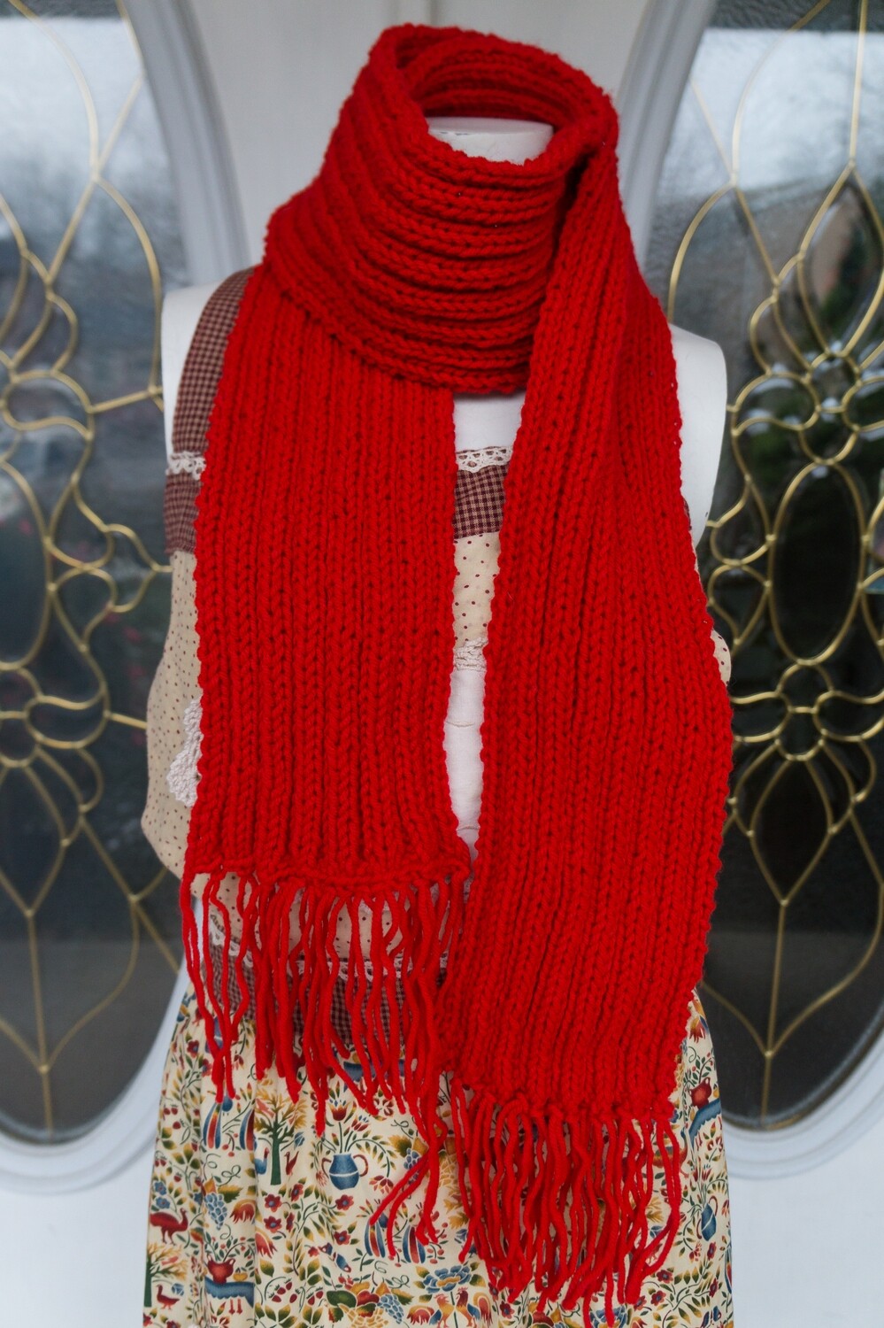 Bright Red Scarf