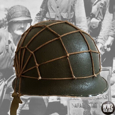 WW2 US Army Helmet Net (USMC Guam)