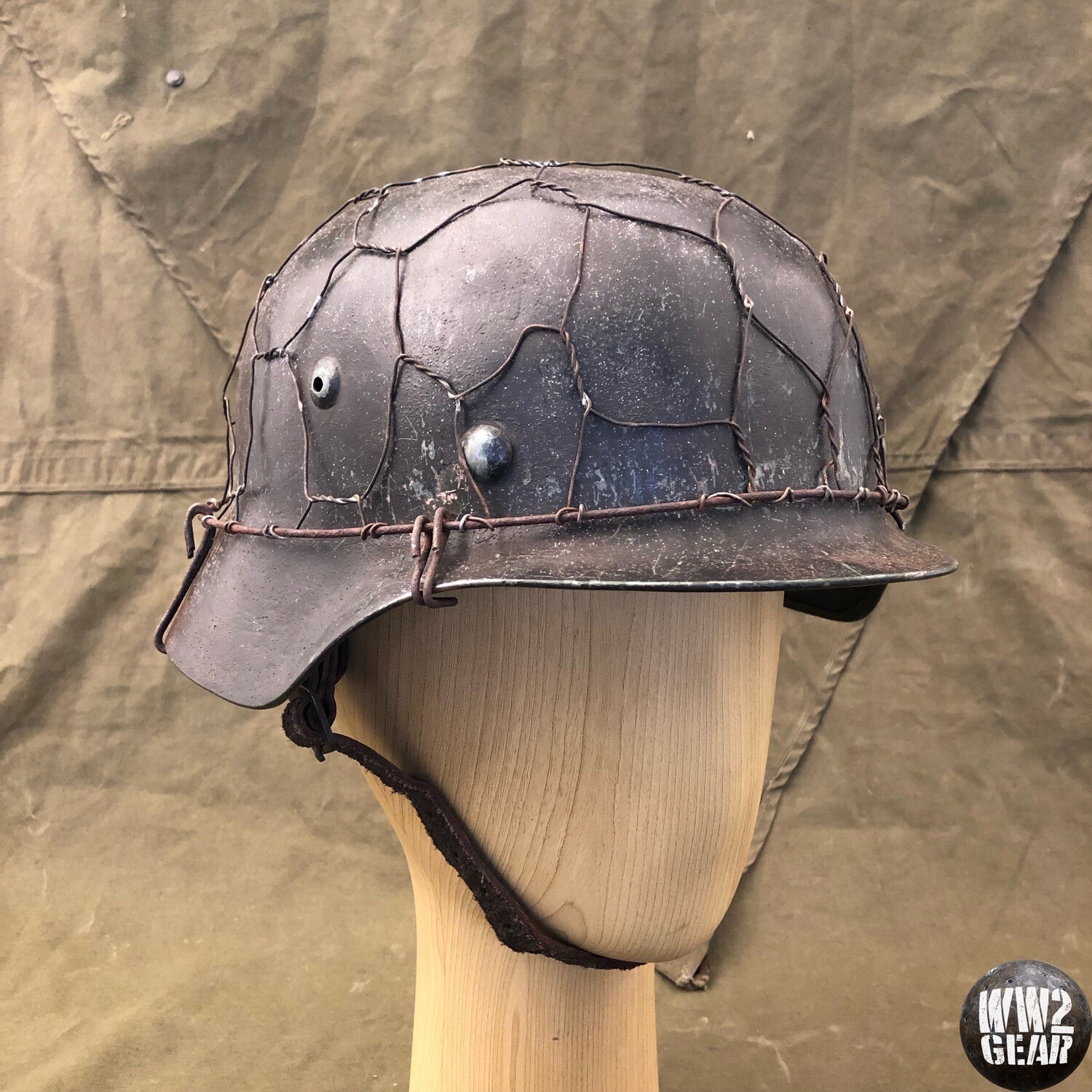 WW2 German Stahlhelm Chicken Wire Helmet Cover (repro n°12)