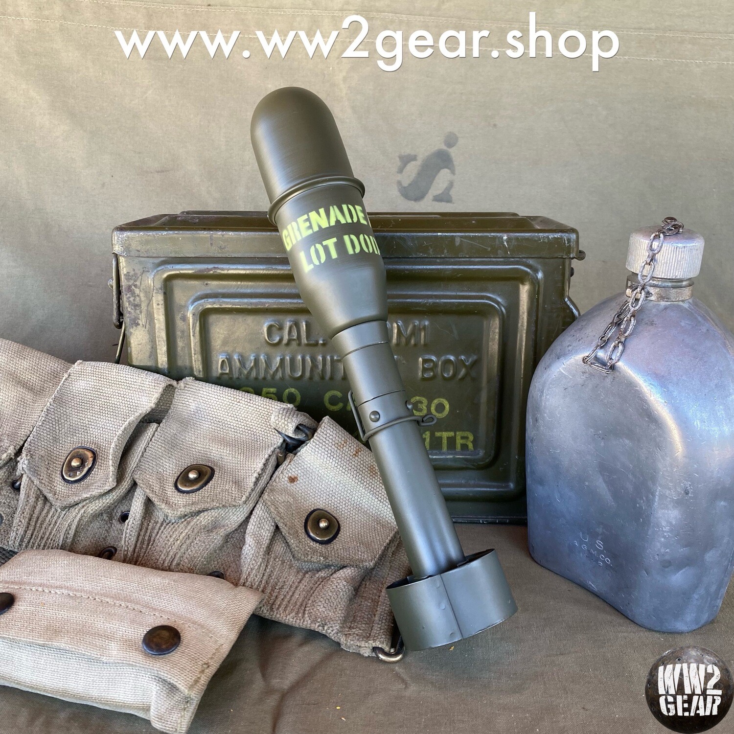 US WW2 M9A1 Rifle Grenade - OD Green (Full Metal Reproduction)