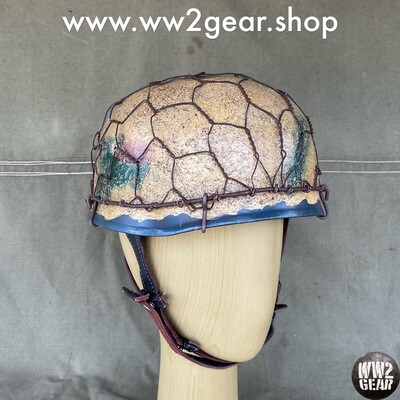 WW2 German Paratrooper Fallschirmjäger Chicken Wire Helmet Cover (repro n°19)