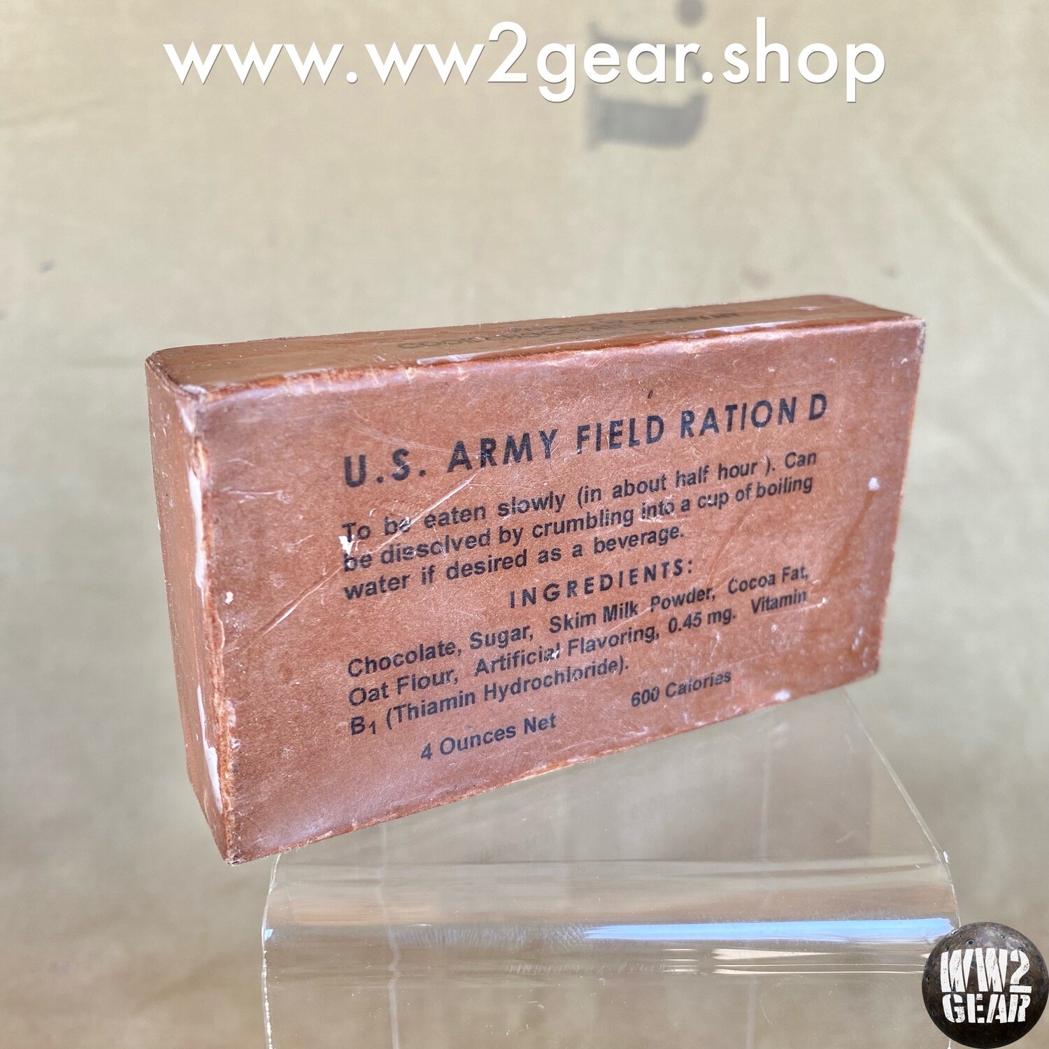 Field Ration D, Chocolate (Reproduction)