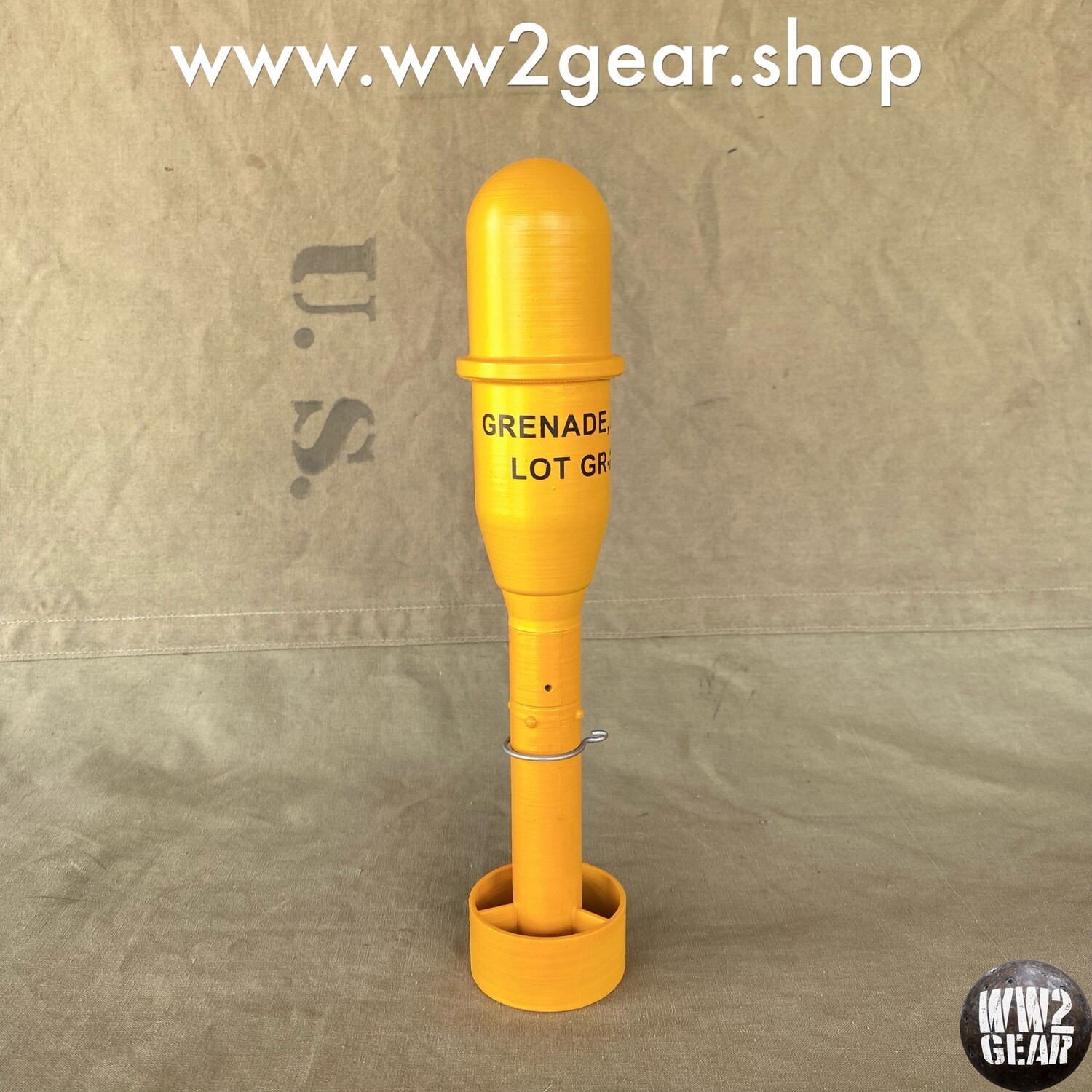 US WW2 M9A1 Rifle Grenade - Yellow (3D Printed Reproduction)