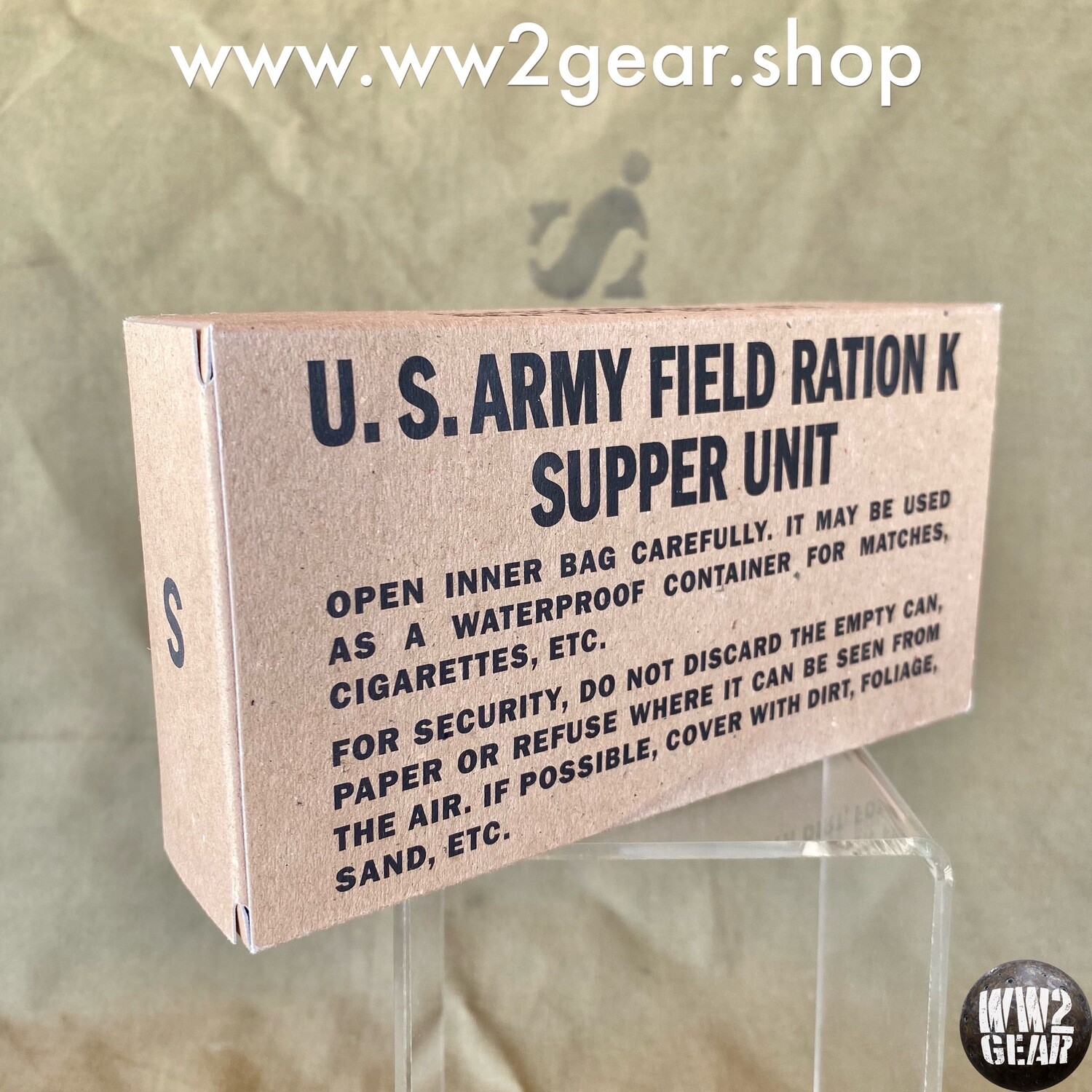 US WW2 K Ration - Type II, Supper Unit (Reproduction)