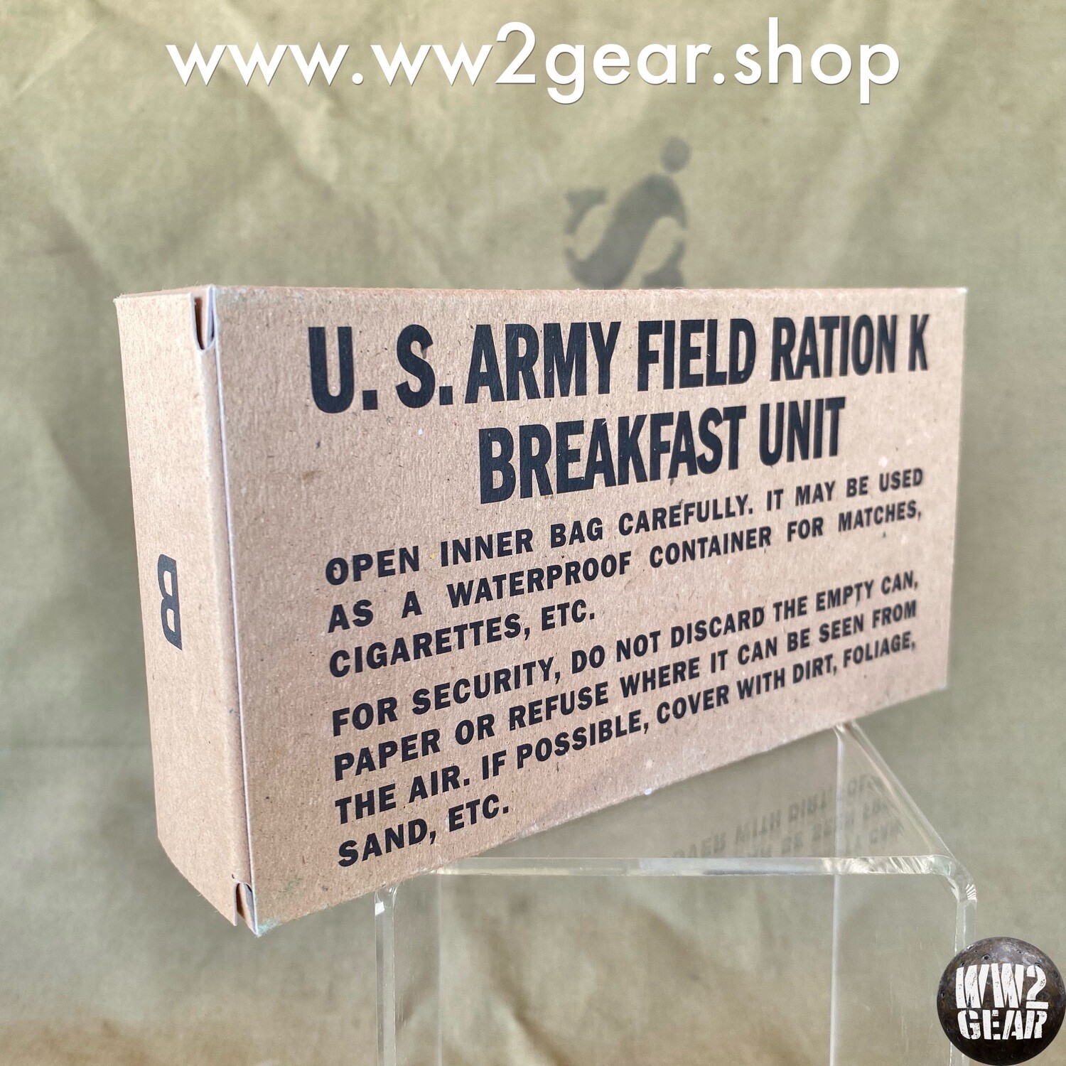 US WW2 K Ration - Type II, Breakfast Unit (Reproduction)