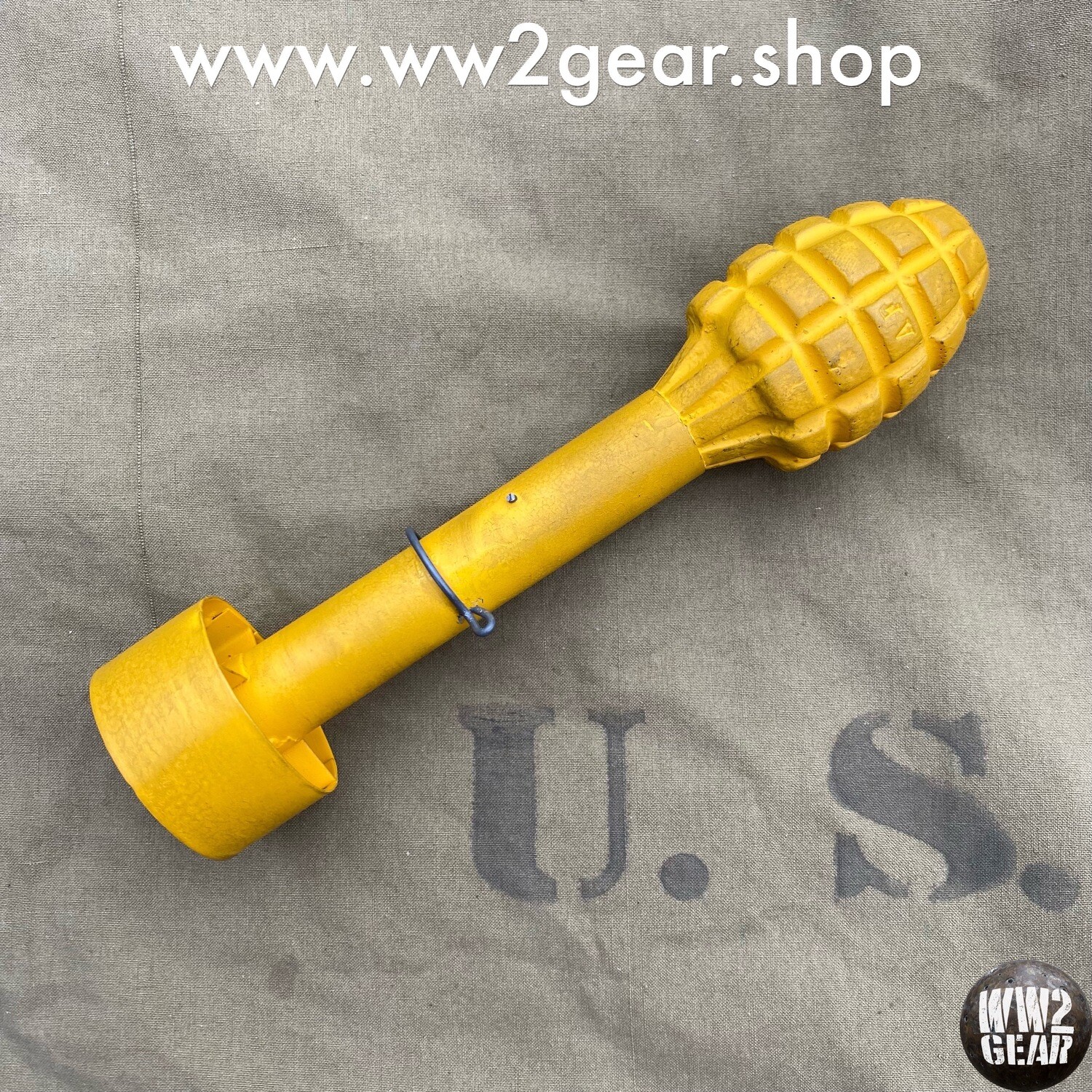US WW2 M17 Rifle Grenade - Yellow (Metal / Resin Reproduction)