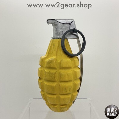 US WW2 MKII Pineapple Frag Grenade - Early War Yellow (Resin Reproduction)