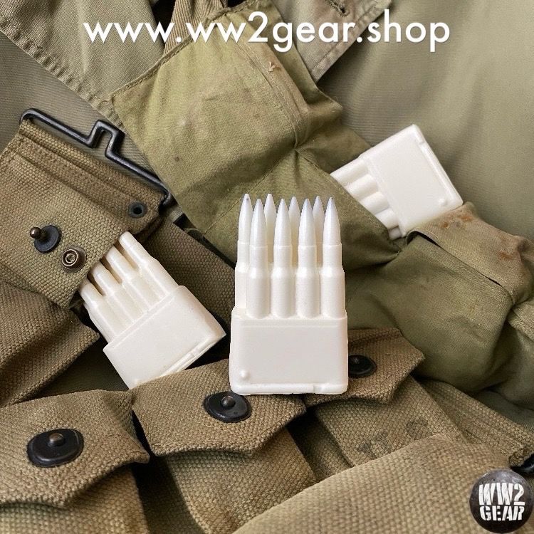 US WW2 M1 Garand En-Bloc Clip (Resin Film Prop / Bandoleer &amp; Cartridge Belt Filler)