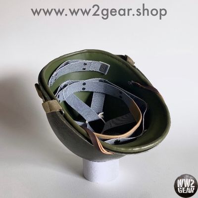 WW2 US Hawley Fibre Liner Reproduction with Rayon Webbing &amp; Headband - Size 7 1/8 (57cm)