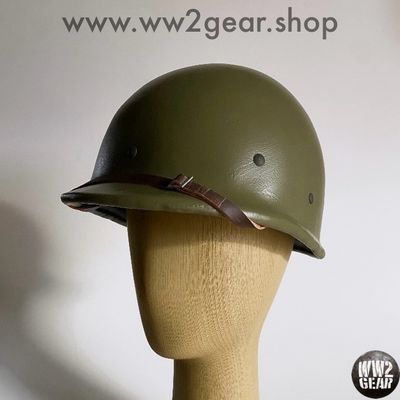 WW2 US Hawley Fibre Liner Reproduction with Rayon Webbing &amp; Headband - Size 7 3/8 (59cm)