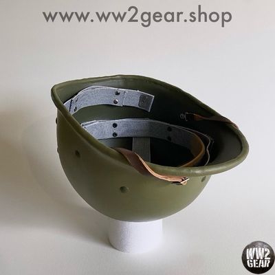 WW2 US Hawley Fibre Liner Reproduction with Rayon Webbing &amp; Headband - Size 7 3/8 (59cm)