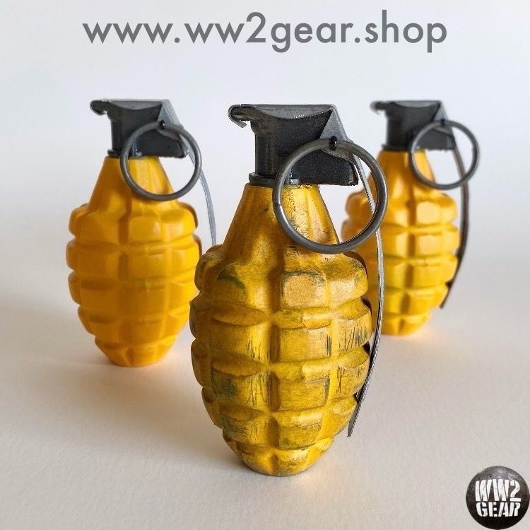 US WW2 Yellow MKII Frag Grenade Reproduction
