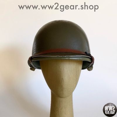 WW2 US Hawley Fibre Liner Reproduction with HBT Webbing &amp; Headband