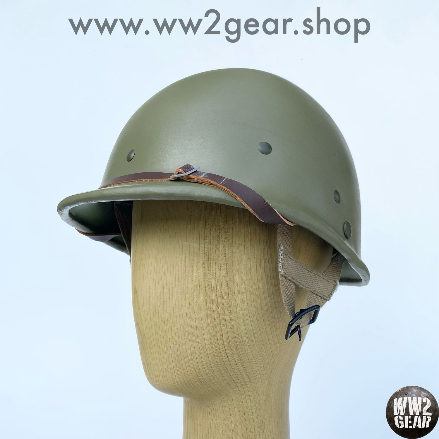 WW2 US Airborne Paratrooper Hawley Fibre Liner Reproduction with HBT Webbing &amp; Headband