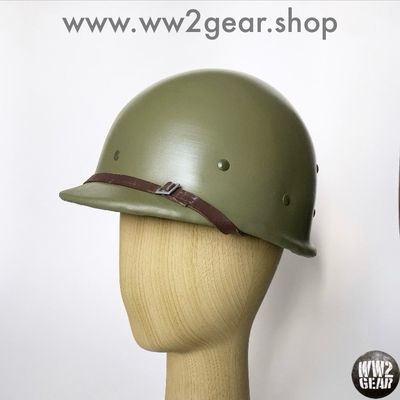 WW2 US Hawley Fibre Liner Reproduction with Rayon Webbing &amp; Headband - Size 61cm