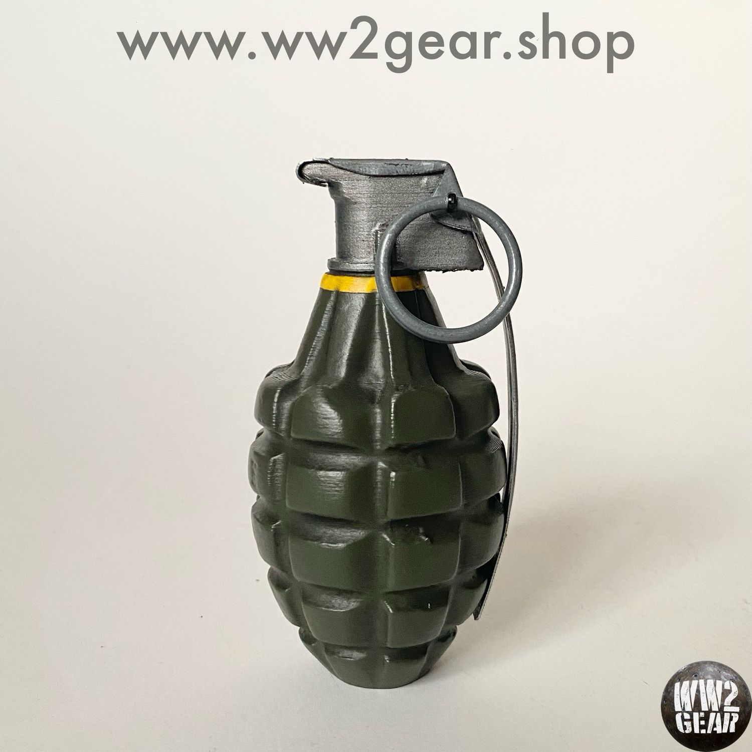 420g Loaded US WW2 MKII Frag Grenade Reproduction With Metal Spoon &amp; Ring