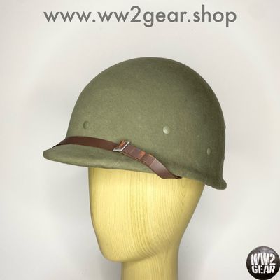 WW2 US USMC Hawley Fibre Liner Cloth-Covered Reproduction with Rayon Webbing &amp; Sweatband Size 7 3/8 (59cm)