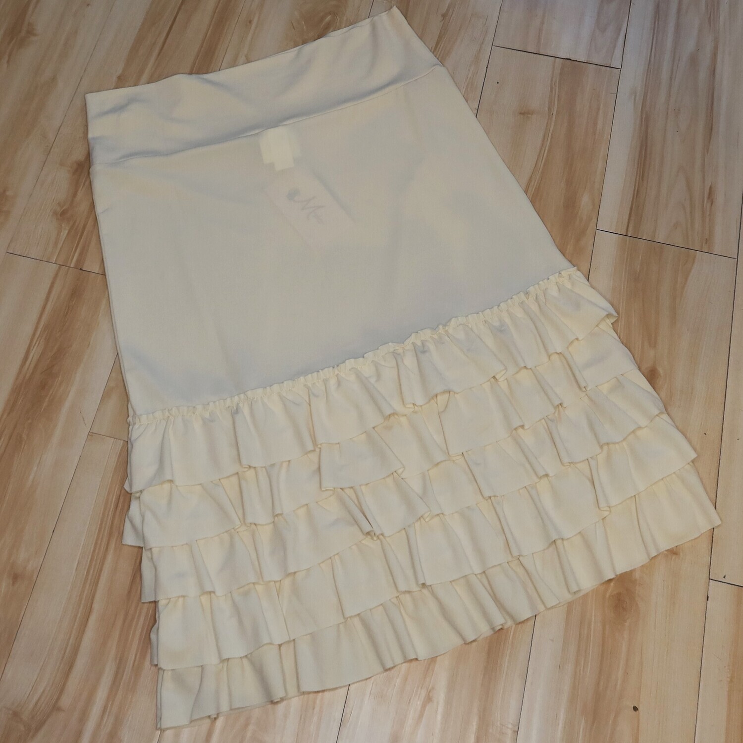 white ruffle skirt