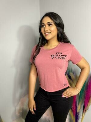 It’s self love o’clock Crop Tee