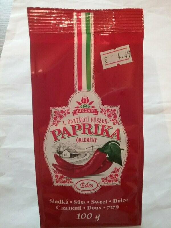 Paprikapulver gemahlen - Ungarn - süß - in einer Papiertüte 100g - ACHTUNG MHD: 20.01.2025 Paprikapulver gemahlen - Ungarn - süß - in einer Papiertüte 100g - ACHTUNG MHD: 20.01.2025