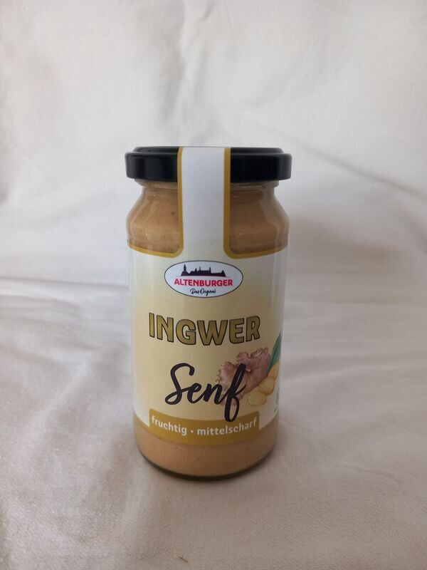 Ingwer Senf mittelscharf 200 ml Glas Ingwer Senf mittelscharf 200 ml Glas