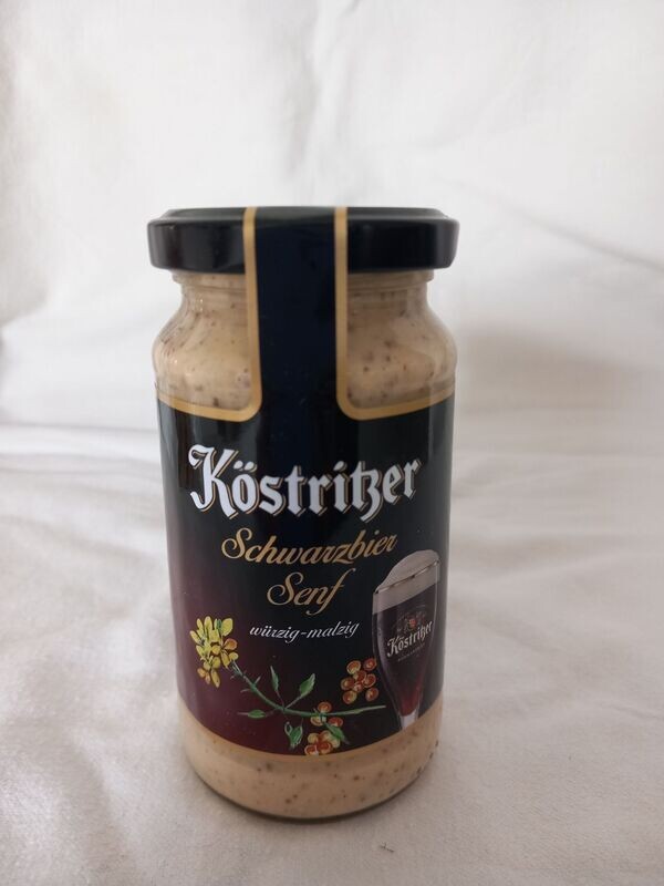 Köstritzer Schwarzbier Senf mittelscharf 200 ml Glas Köstritzer Schwarzbier Senf mittelscharf 200 ml Glas
