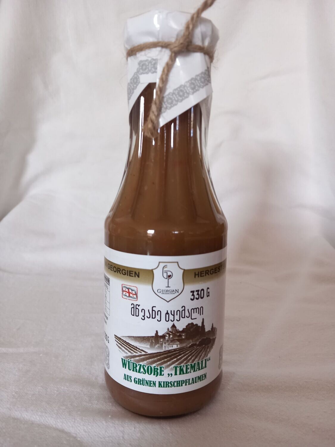 Sauce - Würzsoße Tkemali grün – Aus grünen Kirschpflaumen – 330 ml - Georgien