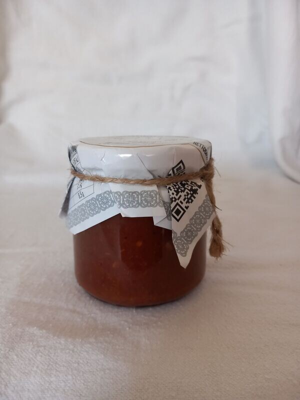 Sauce / Paste – Adjika traditionell, pastöse Würzsauce – 220 gr. - Georgien Sauce / Paste – Adjika traditionell, pastöse Würzsauce – 220 gr. - Georgien